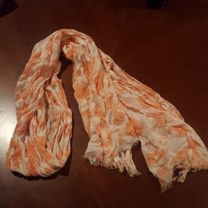 2 for $15 Summery Coral and White Scarf